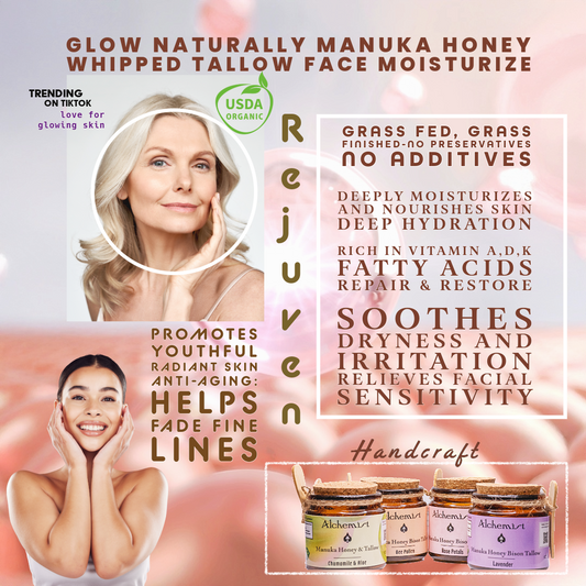 Beef Tallow / Bison Tallow Manuka Honey Whipped cream 4oz