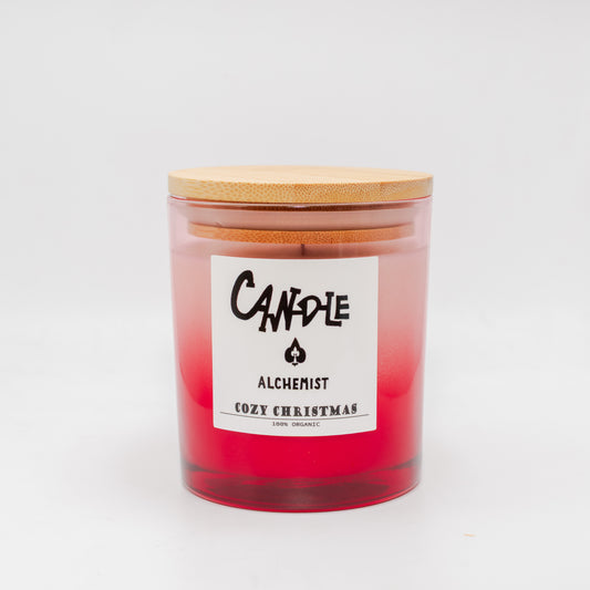 Acogedora vela de cera de soja navideña de 12 oz.