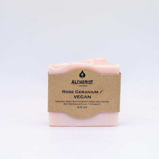 Rose Geranium Handcrafted Vegan Soap